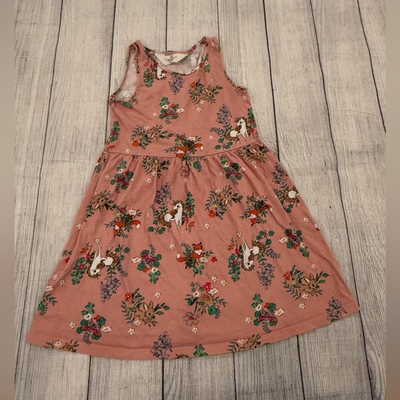 H&M Orange Pink Halter Sundress /girls size 6X-7 - Picture 2 of 7